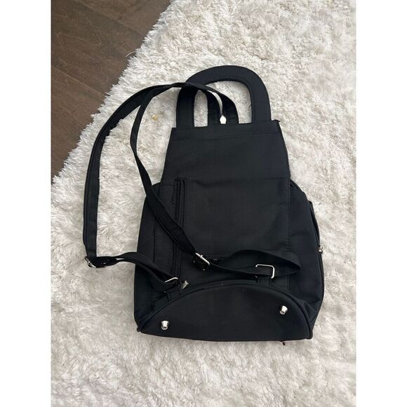 Black on black “Paris” Repeating Mini Backpack - Picture 4 of 4